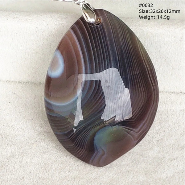 Grey Lace Agate Pendant-ToShay.org