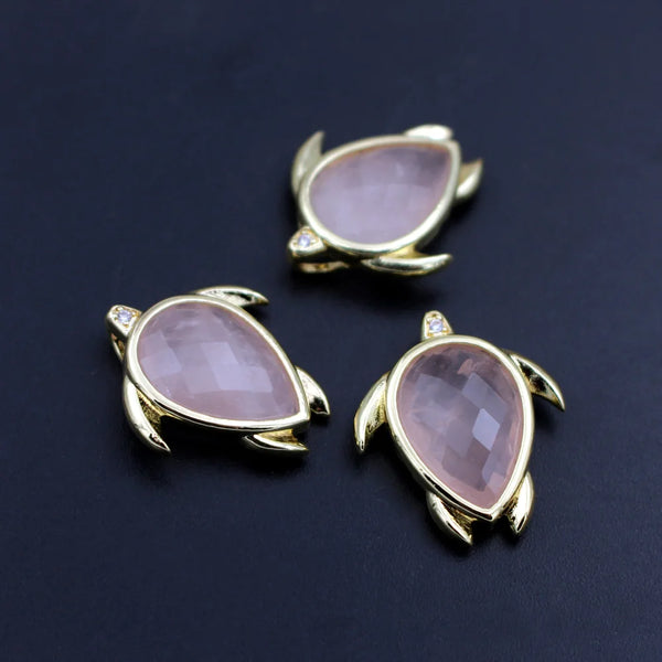 Mixed Crystal Turtle Charms-ToShay.org