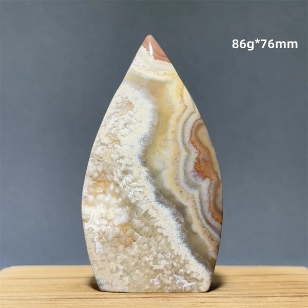 Red Lace Agate Torch-ToShay.org