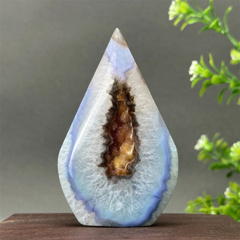 Blue Agate Geode Torch-ToShay.org