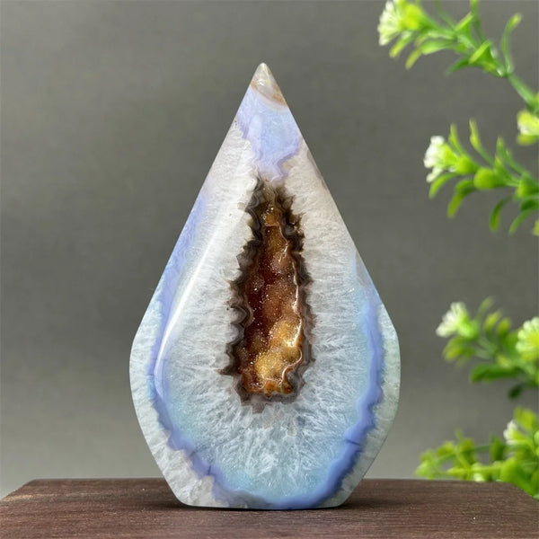 Blue Agate Geode Torch-ToShay.org