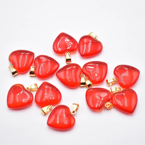 Red Glass Crystal Hearts-ToShay.org