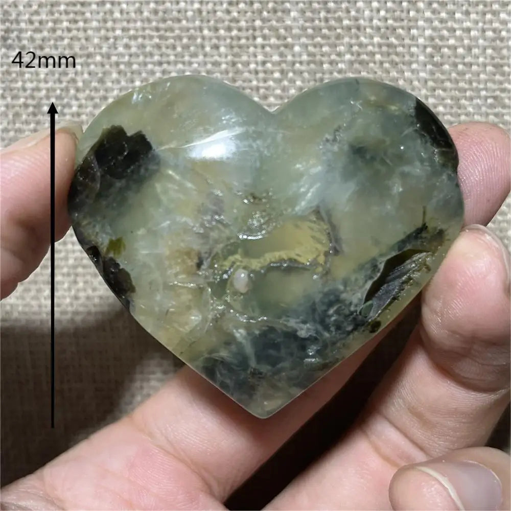 Green Grape Prehnite Hearts-ToShay.org