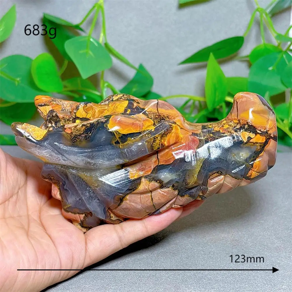 Fire Agate Dragon Skull-ToShay.org