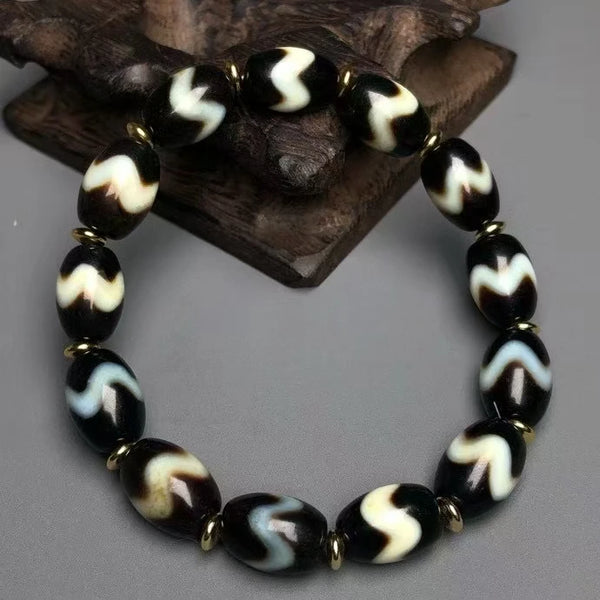 Tibetan Agate Dzi Bracelet-ToShay.org