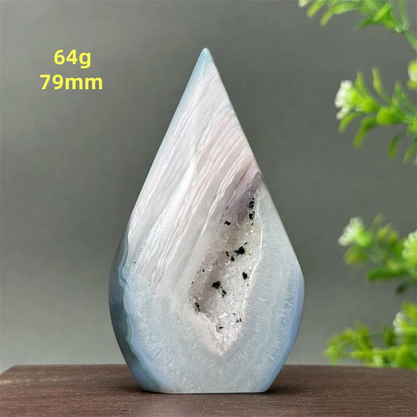Blue Agate Geode Torch-ToShay.org