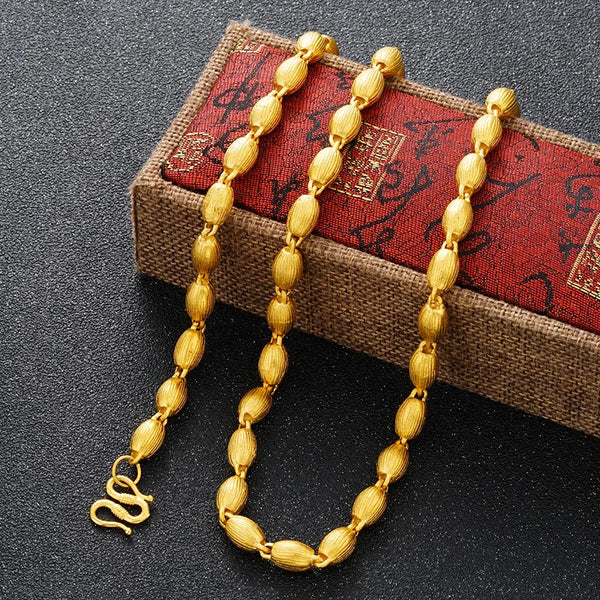 Gold Bead Necklace-ToShay.org