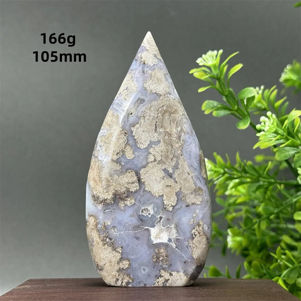 Blue Cherry Blossom Agate Torch-ToShay.org