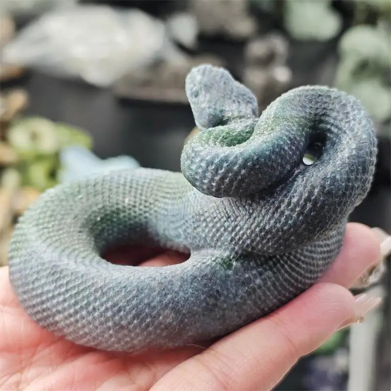 Green Quartz Stone Snake-ToShay.org