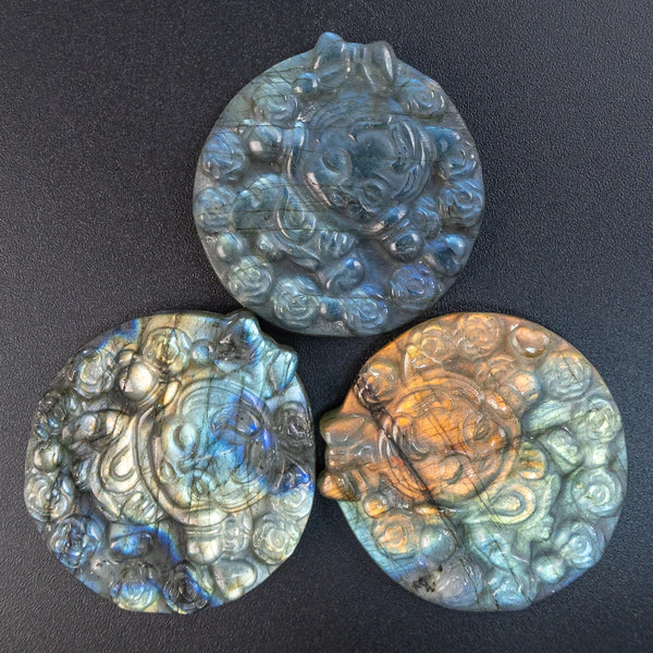 Blue Labradorite Cherub Plate-ToShay.org