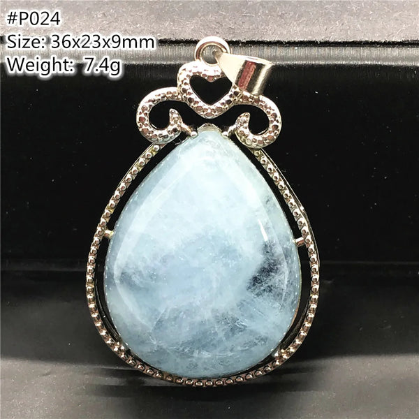 Blue Aquamarine Pendent-ToShay.org