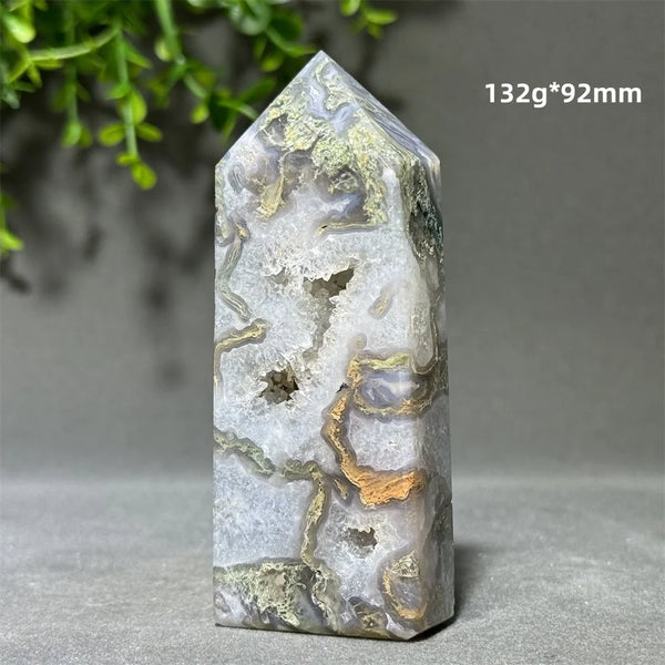 Green Aquatic Agate Tower-ToShay.org