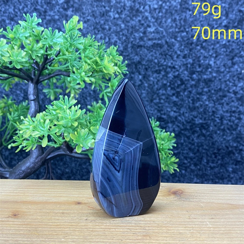 Black Silk Agate Torch-ToShay.org