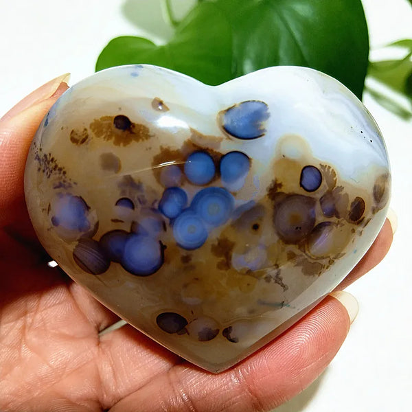 Yellow Moss Agate Heart-ToShay.org