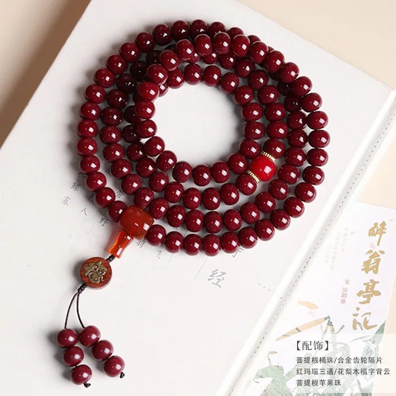 Red Bodhi Mala Beads-ToShay.org