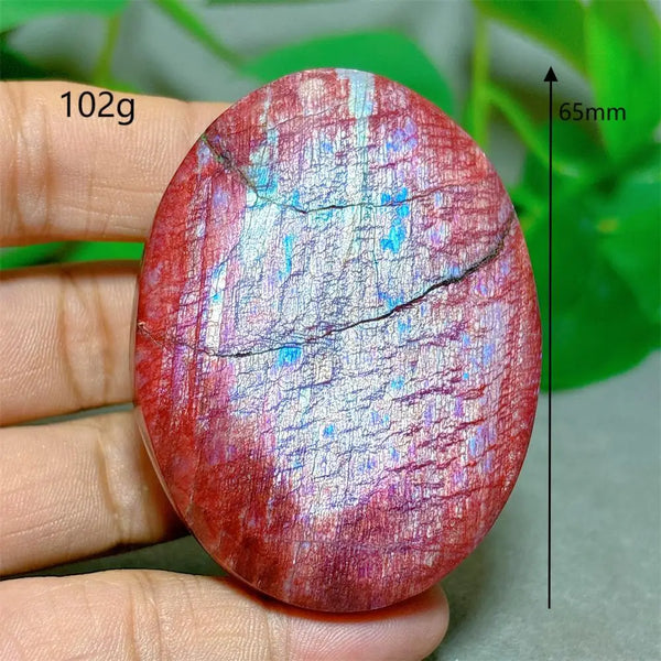 Red Moonstone Palm Stone-ToShay.org