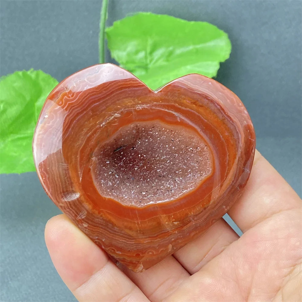 Red Agate Geode Heart-ToShay.org