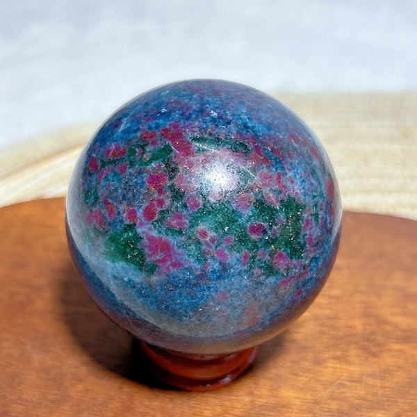 Fluorescence Ruby Kyanite Ball-ToShay.org