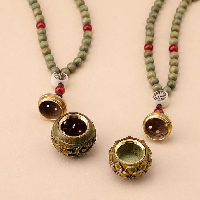 Green Sandalwood Lotus Beads-ToShay.org