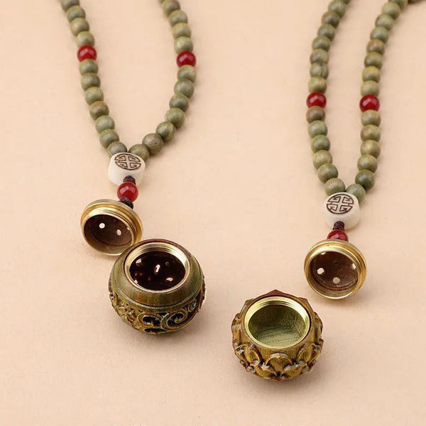 Green Sandalwood Lotus Beads-ToShay.org