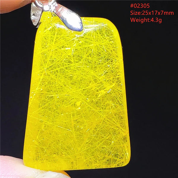 Gold Rutilated Quartz Pendant-ToShay.org