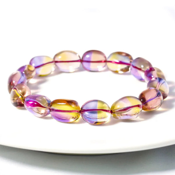 Purple Yellow Ametrine Bracelet-ToShay.org