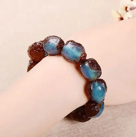 Blue Amber Bracelet-ToShay.org