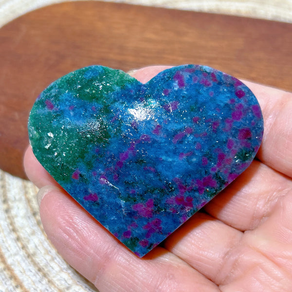 Blue Ruby Kyanite Heart-ToShay.org