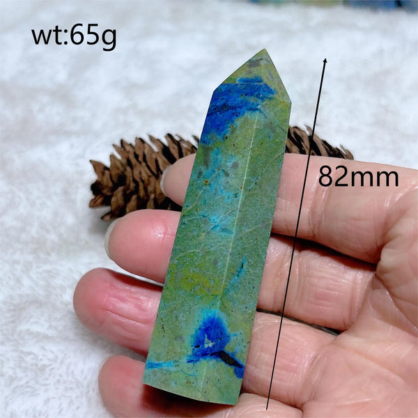 Blue Azurite Chrysocolla Point-ToShay.org
