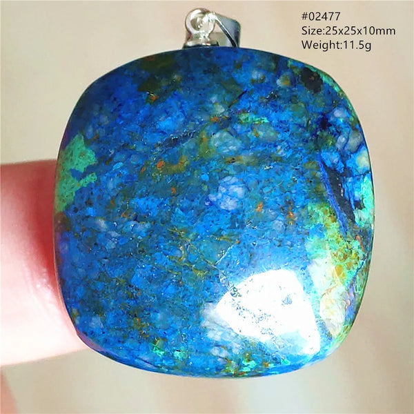 Blue Azulite Malachite Pendant-ToShay.org