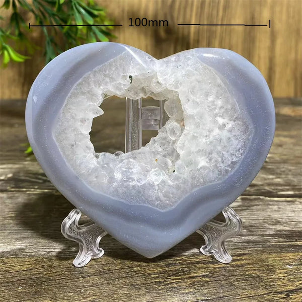 Grey Druzy Agate Heart-ToShay.org