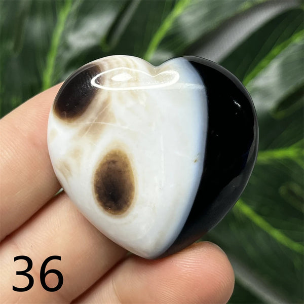 Black Agate Geode Heart-ToShay.org