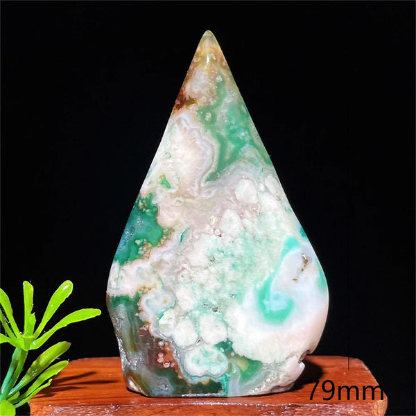 Green Flower Agate Flame-ToShay.org