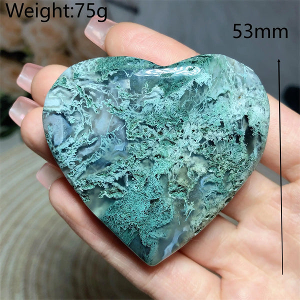 Green Moss Agate Heart-ToShay.org