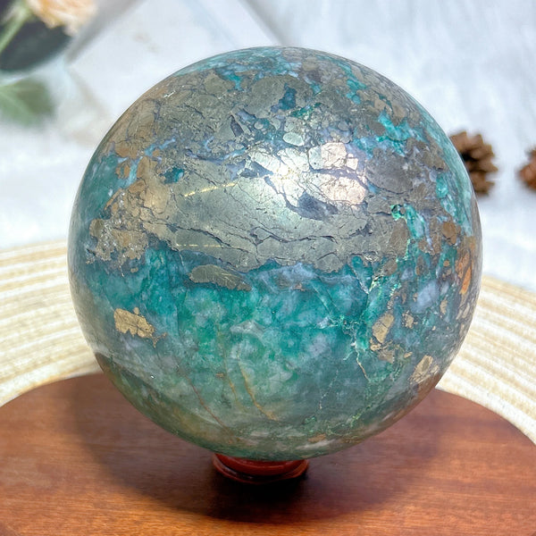 Blue Dioptase Pyrite Balls-ToShay.org