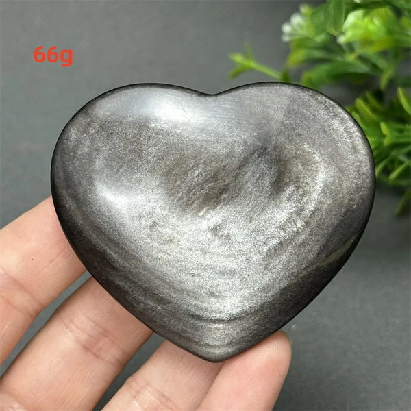 Silver Obsidian Quartz Heart-ToShay.org