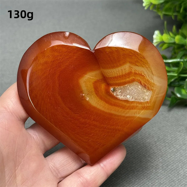 Red Agate Geode Heart-ToShay.org