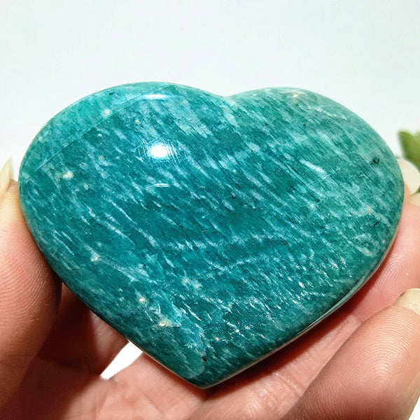 Blue Amazonite Stone Heart-ToShay.org