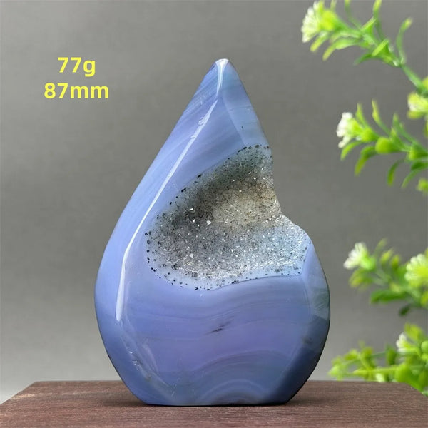Blue Agate Geode Torch-ToShay.org