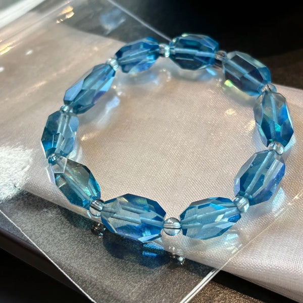 Blue Aquamarine Bracelet-ToShay.org