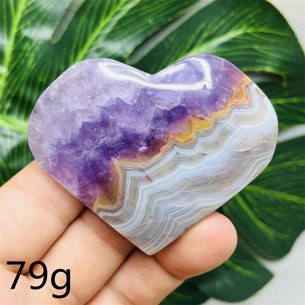 Purple Agate Amethyst Heart-ToShay.org