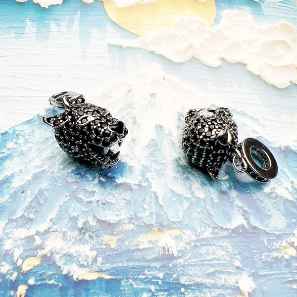 Black Silver Cat Pendant-ToShay.org