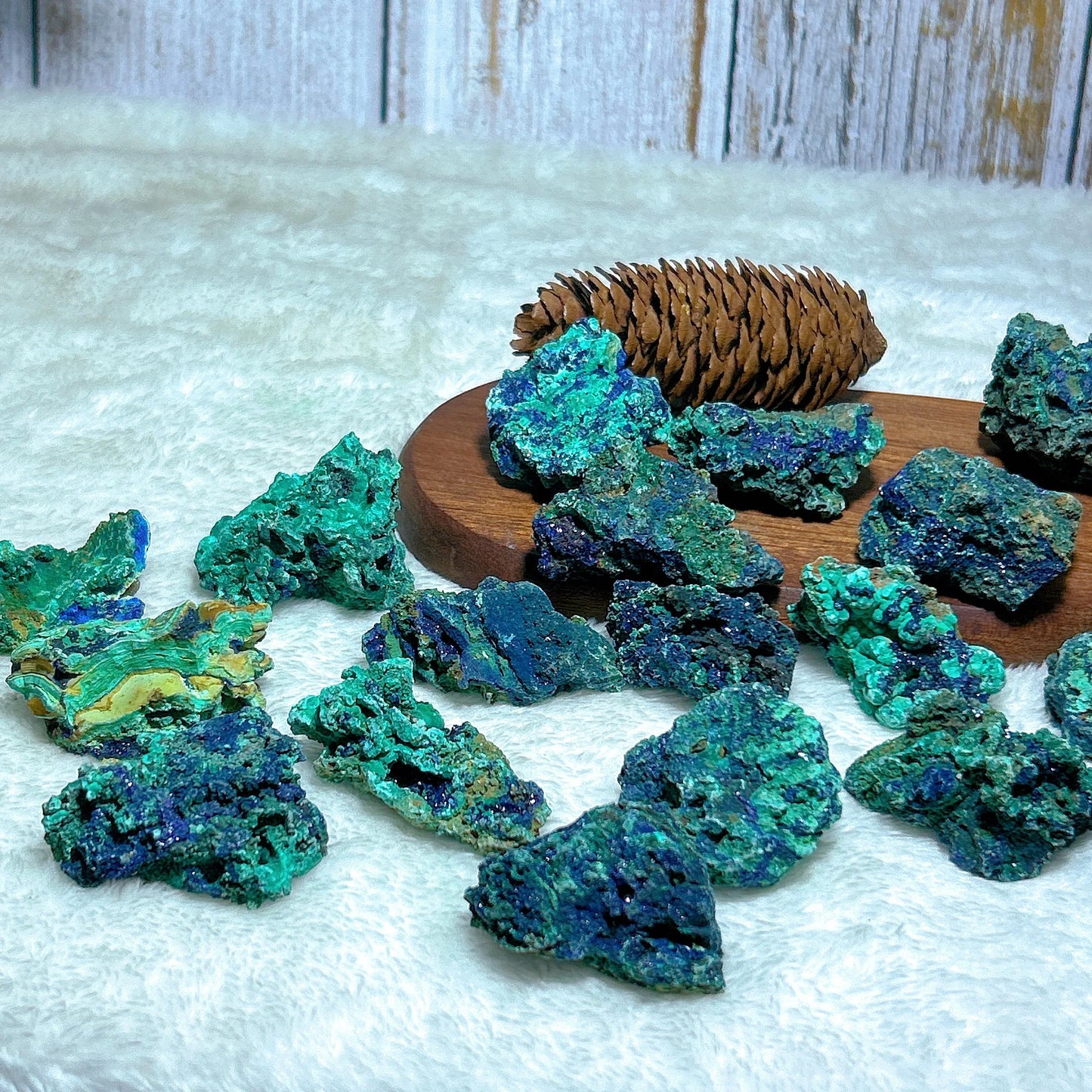 Blue Chrysocolla with Azurite Stone-ToShay.org