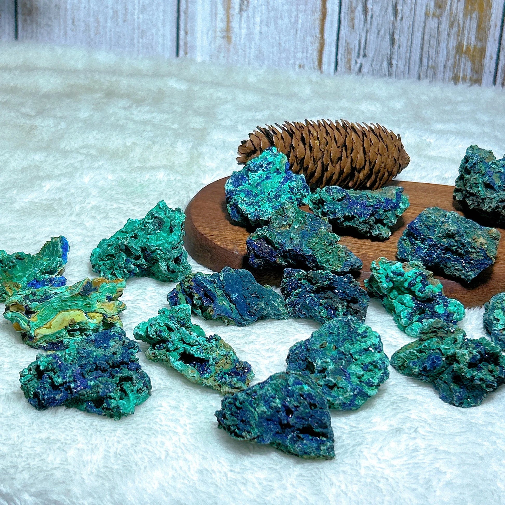 Blue Chrysocolla with Azurite Stone-ToShay.org