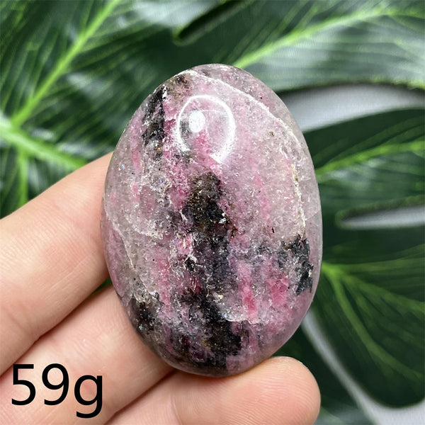 Pink Rhodonite Palmstone-ToShay.org