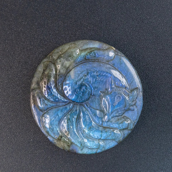 Blue Labradorite Fox Plate-ToShay.org