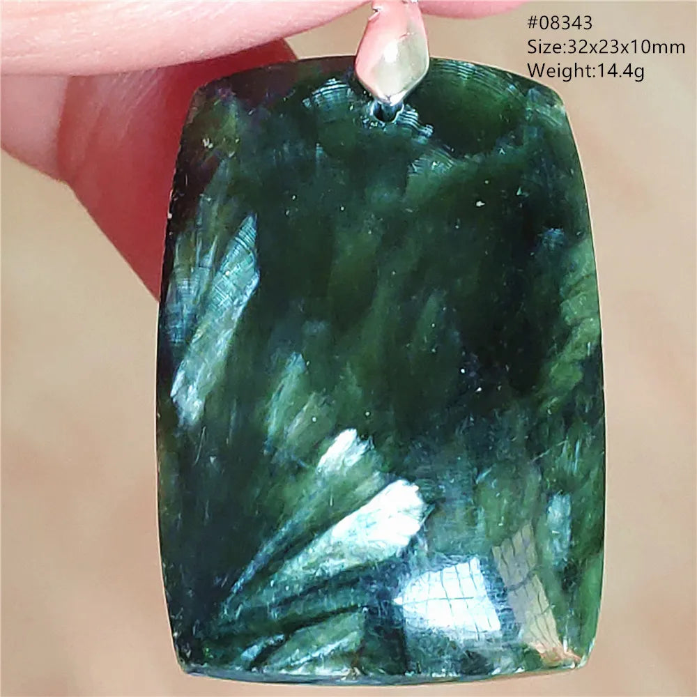 Green Seraphinite Pendant-ToShay.org
