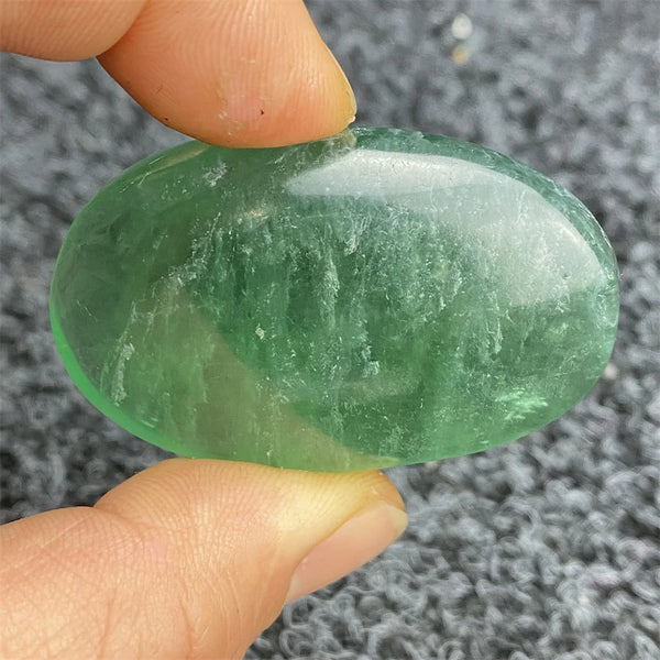 Green Fluorite Palm Stone-ToShay.org