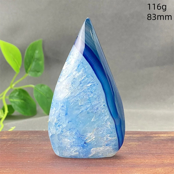 Blue Striped Agate Torch-ToShay.org
