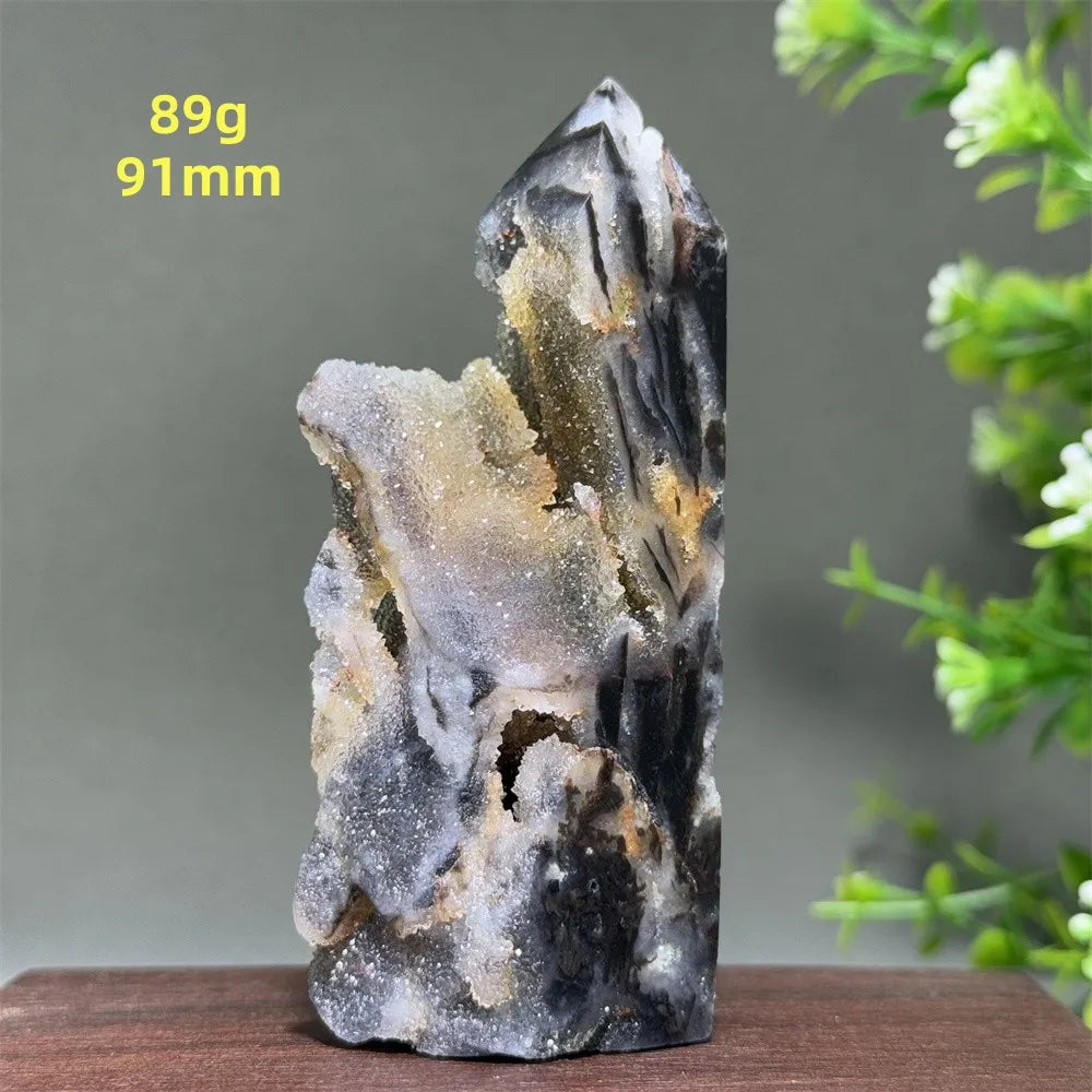 Purple Sphalerite Geode Obelisk-ToShay.org